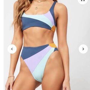 L*Space Blue and Purple Bikini Set